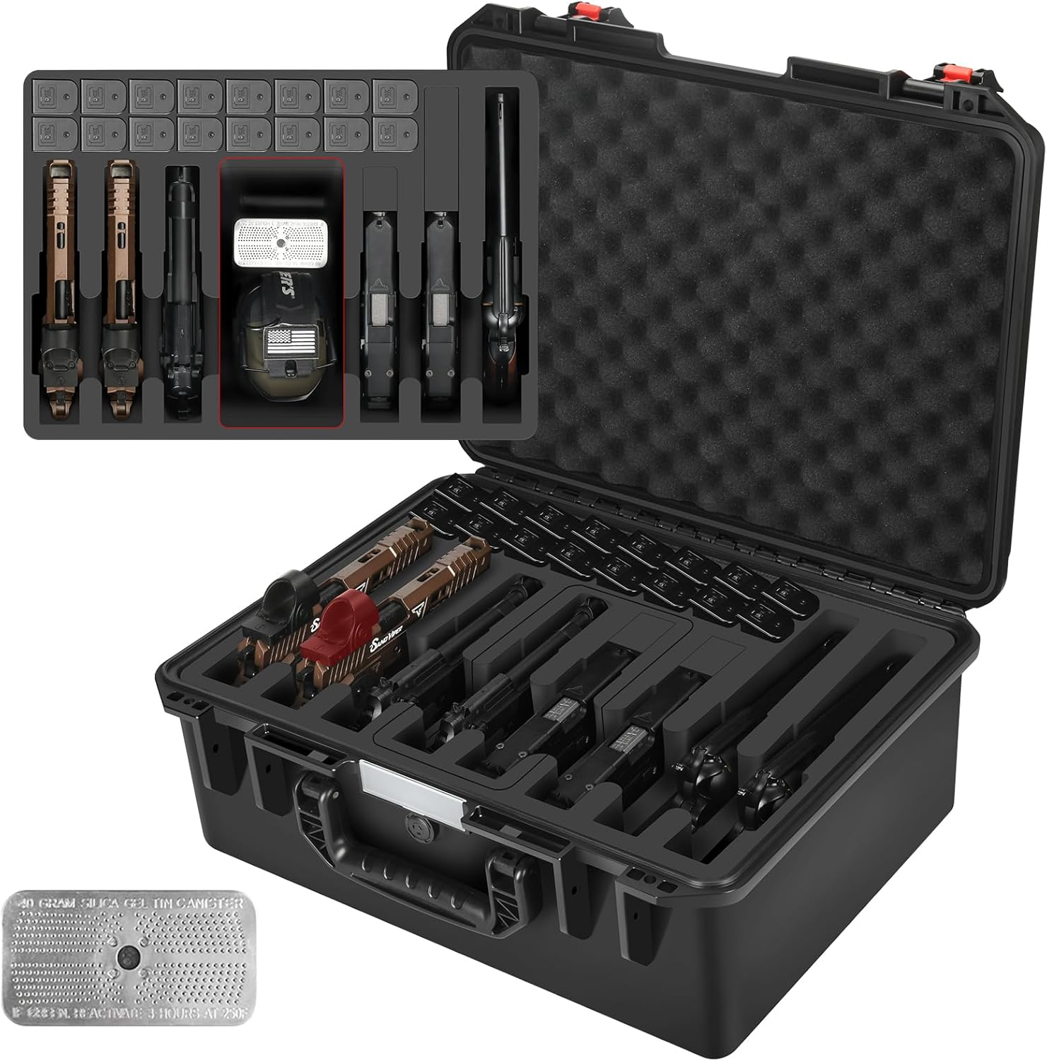 Gun Pistol Case for Multi Handguns - Waterproof Hard Shell Storage