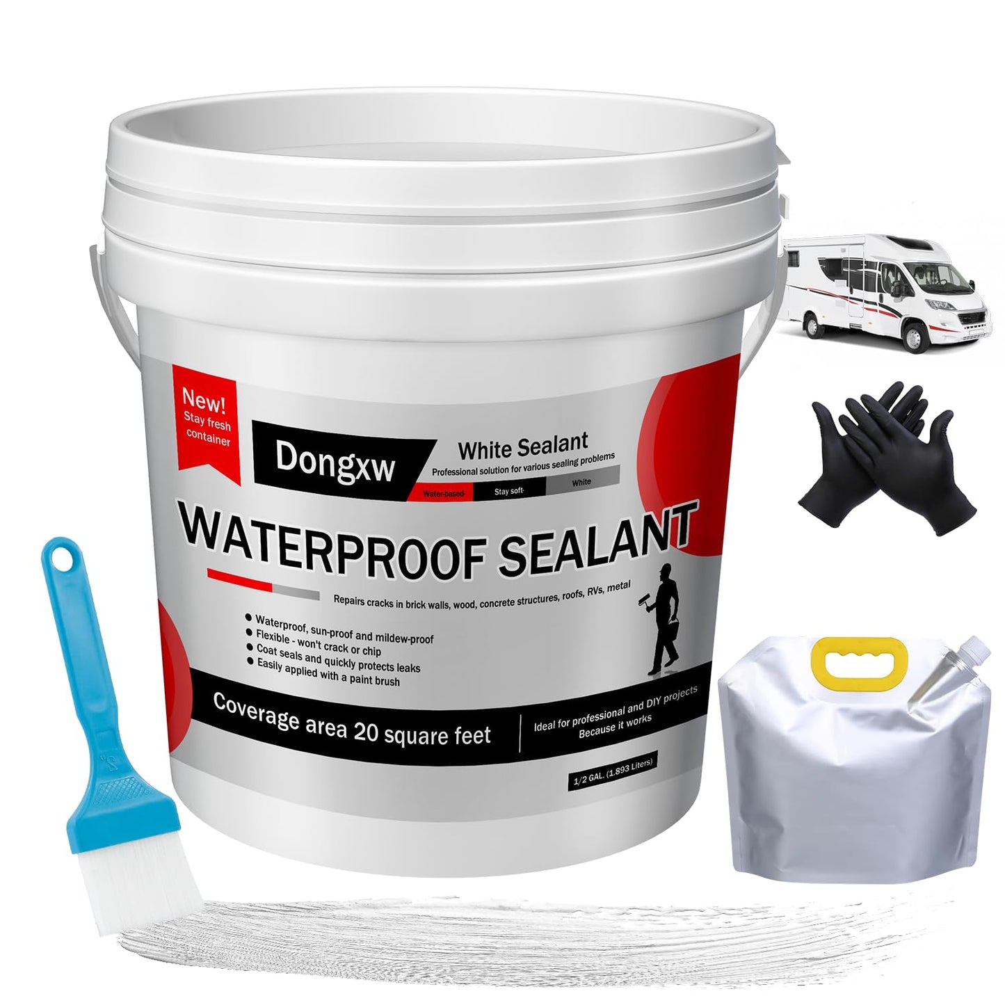 Self-Leveling Lap Sealant for RV Roof Repair and Maintenance