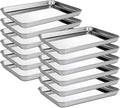 12 Pieces Baking Sheet Pan Cookie Sheet Set - Durable Stainless Steel