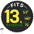 AW Replacement Trampoline Mat for 12-15ft Frames - Durable 8-Row