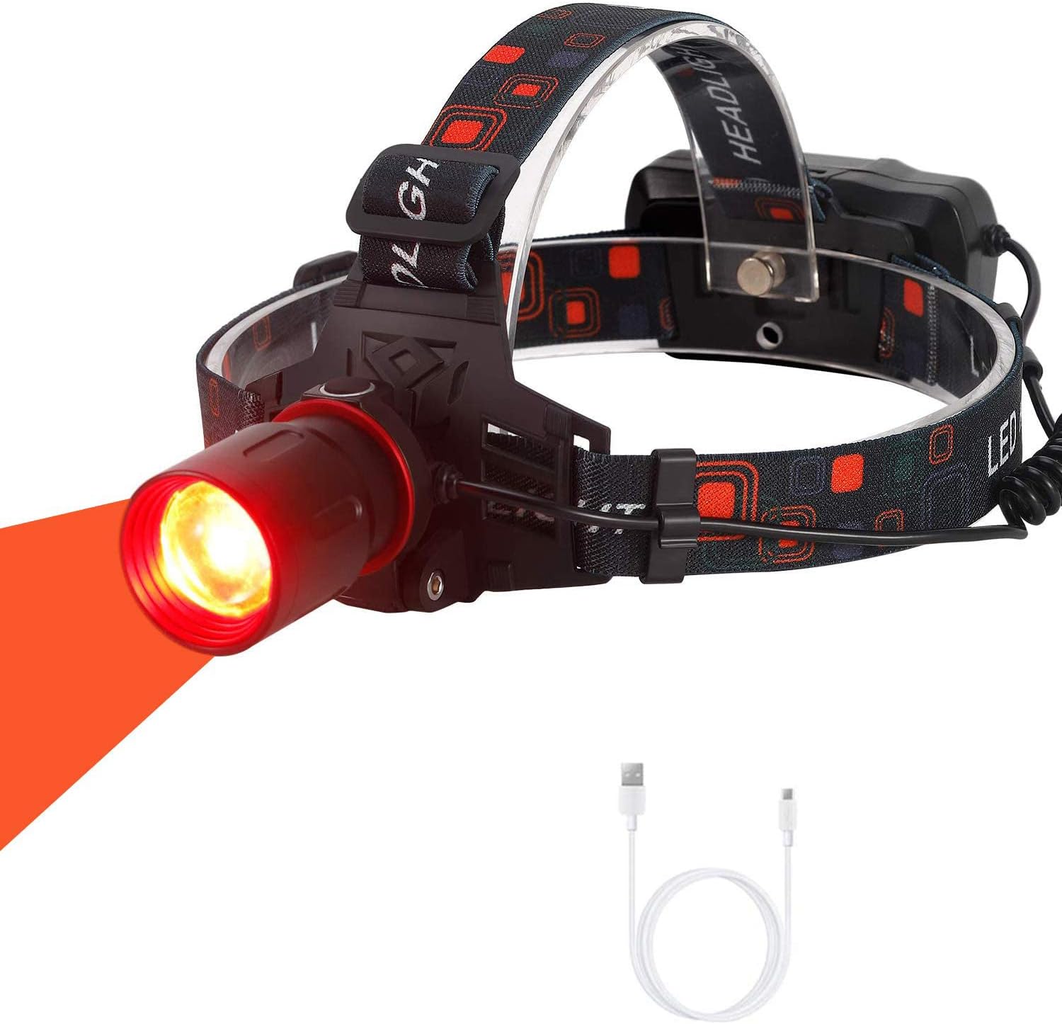 WINDFIRE Bright Red Light Hunting Headlamp for Night Adventures