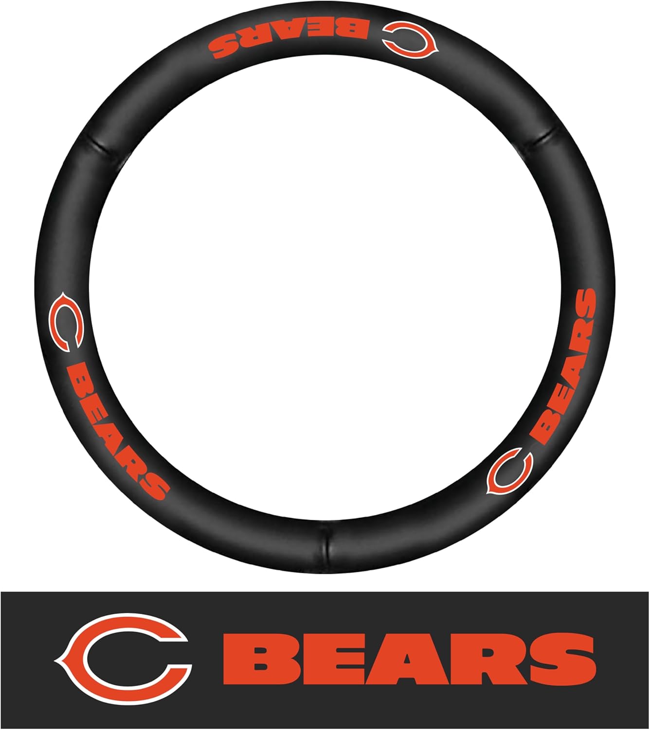Chicago Bears Genuine Leather Steering Wheel Cover for Comfort