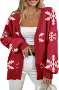 Women's Lightweight Open Front Cardigan with Pockets - Cozy Knit