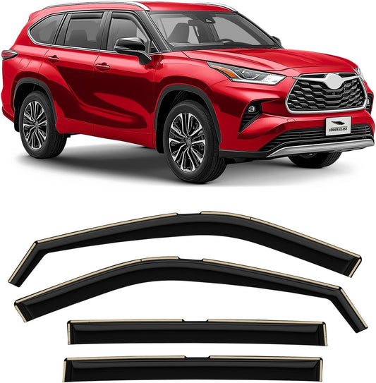 Voron Glass Extra Durable Rain Guards for Toyota Highlander 2020-2025