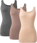 Camisole Tops for Women Bamboo Rayon Tank 3 Pack - Soft, Breathable