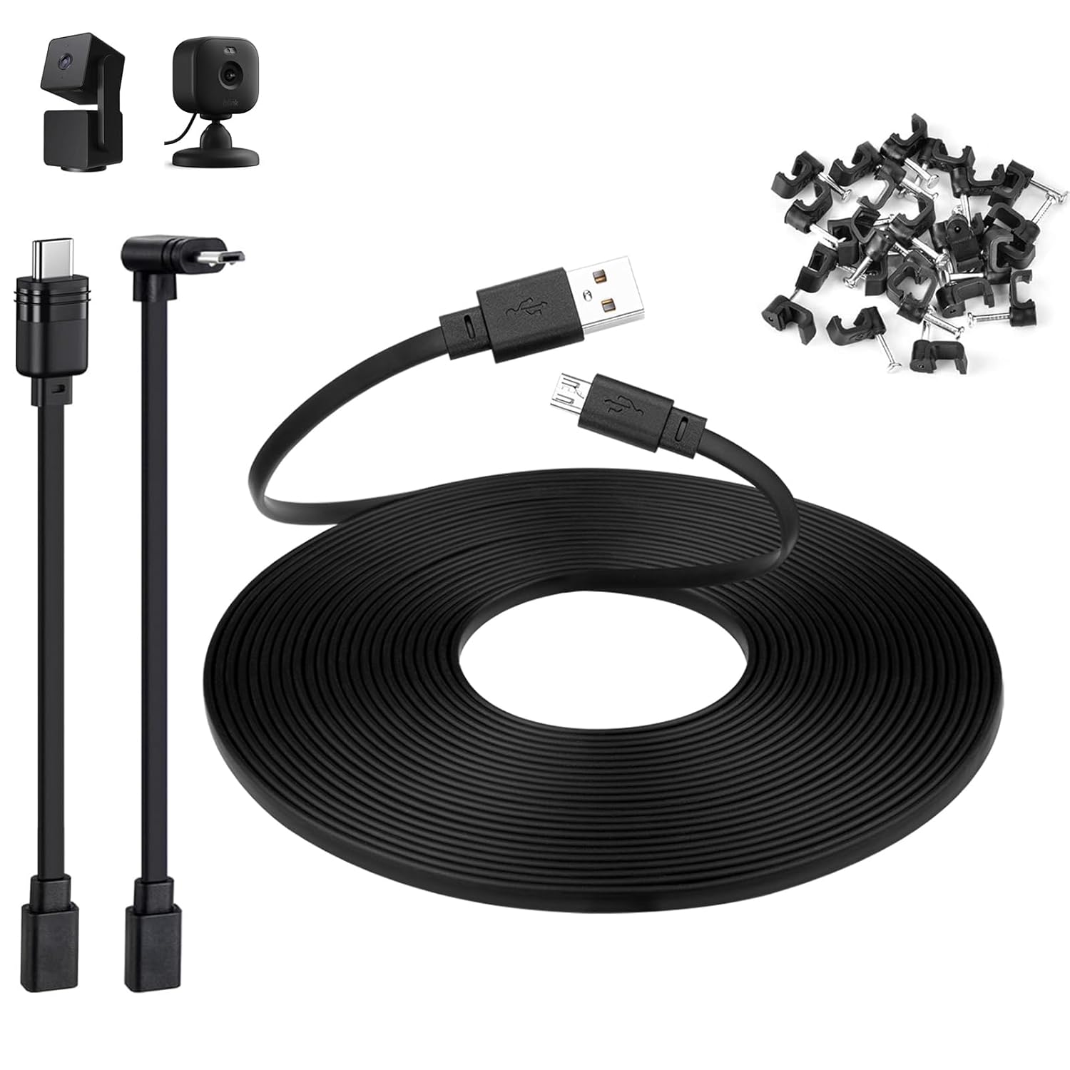 Long 50ft Extension Cable for WYZE & Blink Cameras