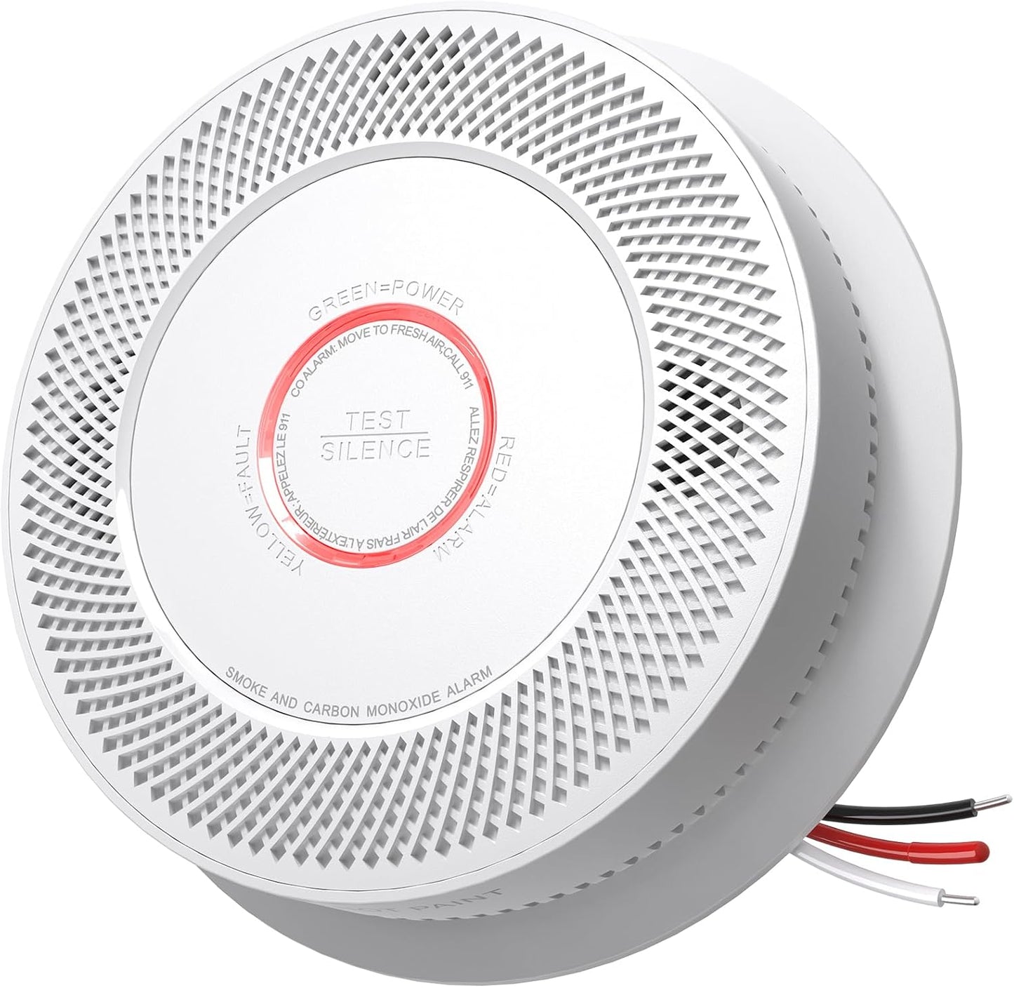 Hardwired Smoke and Carbon Monoxide Detector with Voice Alert