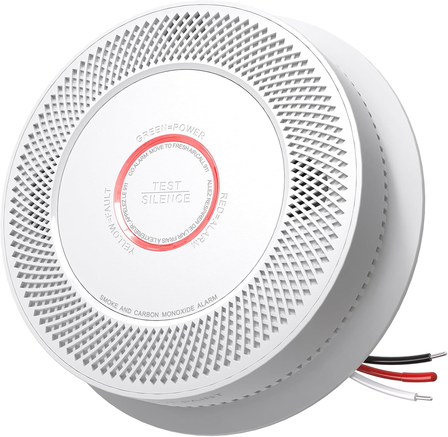 Hardwired Smoke and Carbon Monoxide Detector with Voice Alert