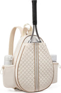 Quilted Tennis Sling Crossbody Backpack - Water Resistant Court Bag