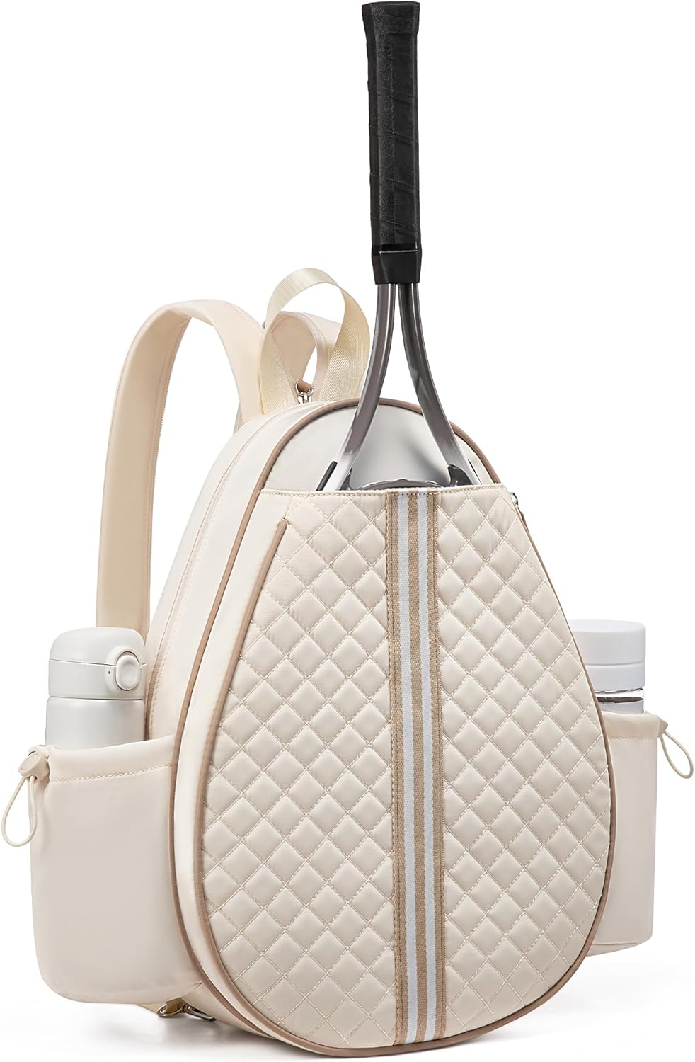 Quilted Tennis Sling Backpack for Rackets and Gear Storage
