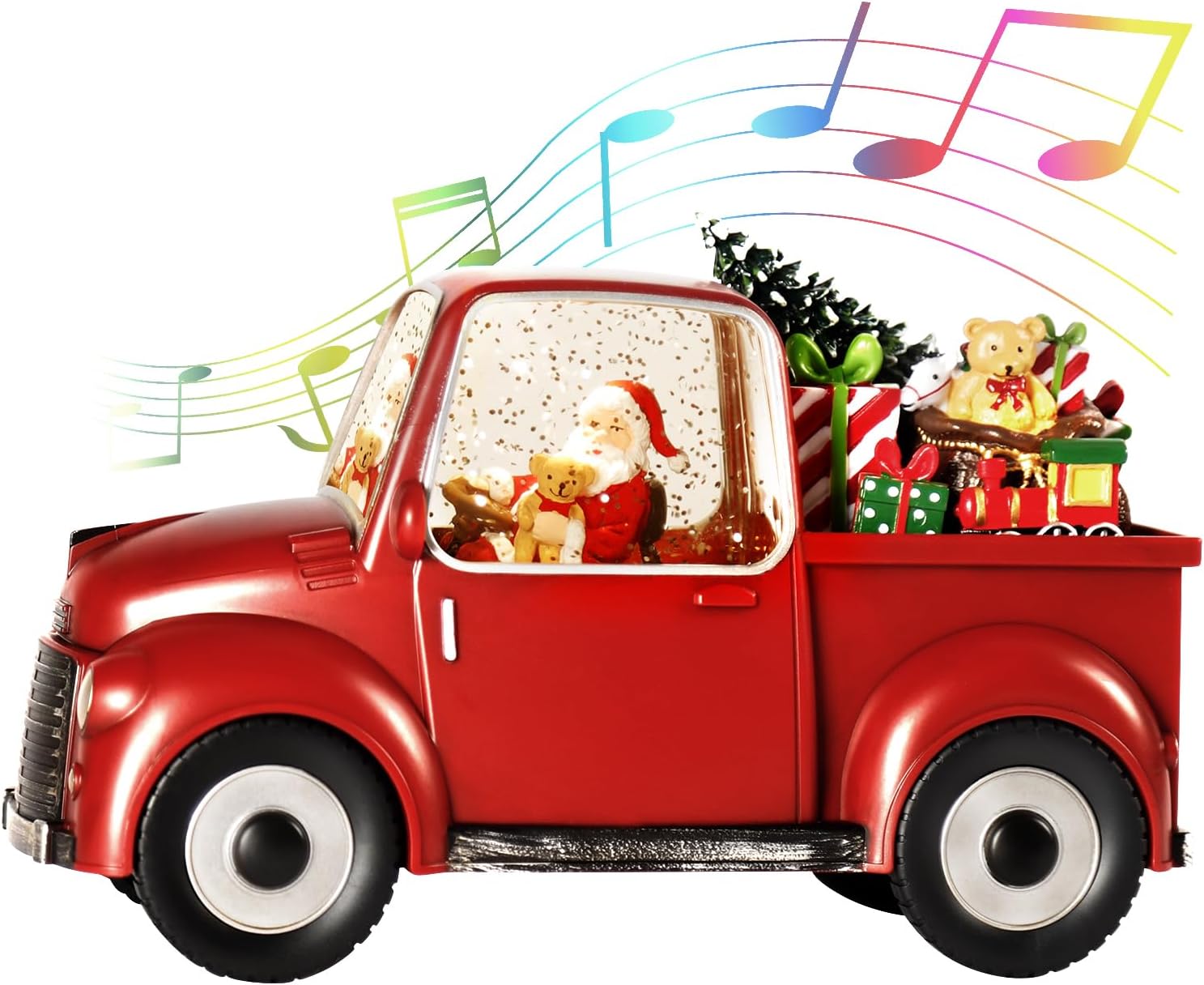 Musical Red Truck Snow Globe by JEDAWN for Christmas
