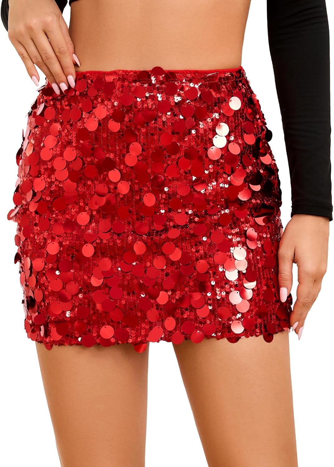 Stunning Sequin Skirt for Women - Sparkly Bodycon Mini Style