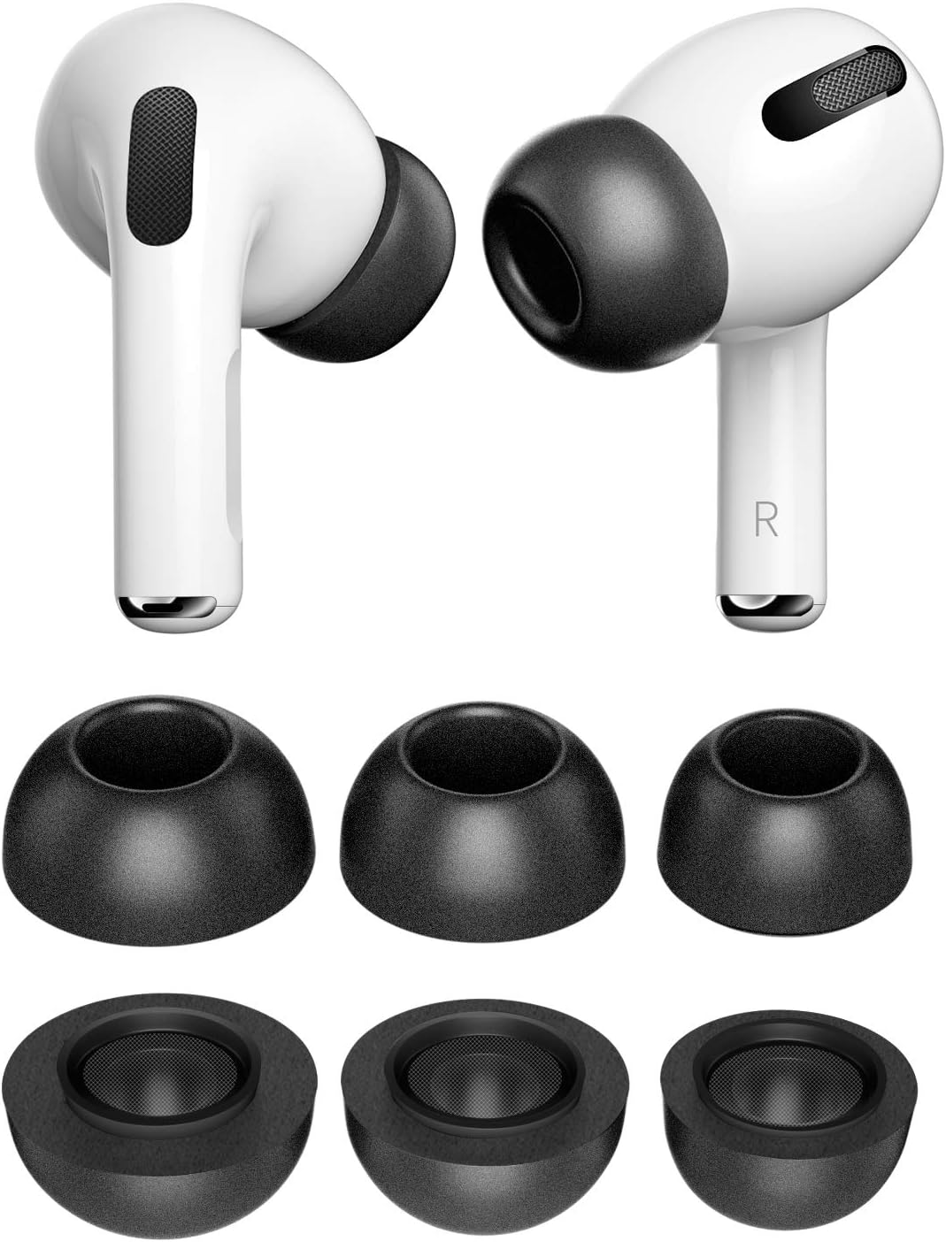 PZOZ Memory Foam Ear Tips for Apple AirPods Pro 2nd - Noise Reduction