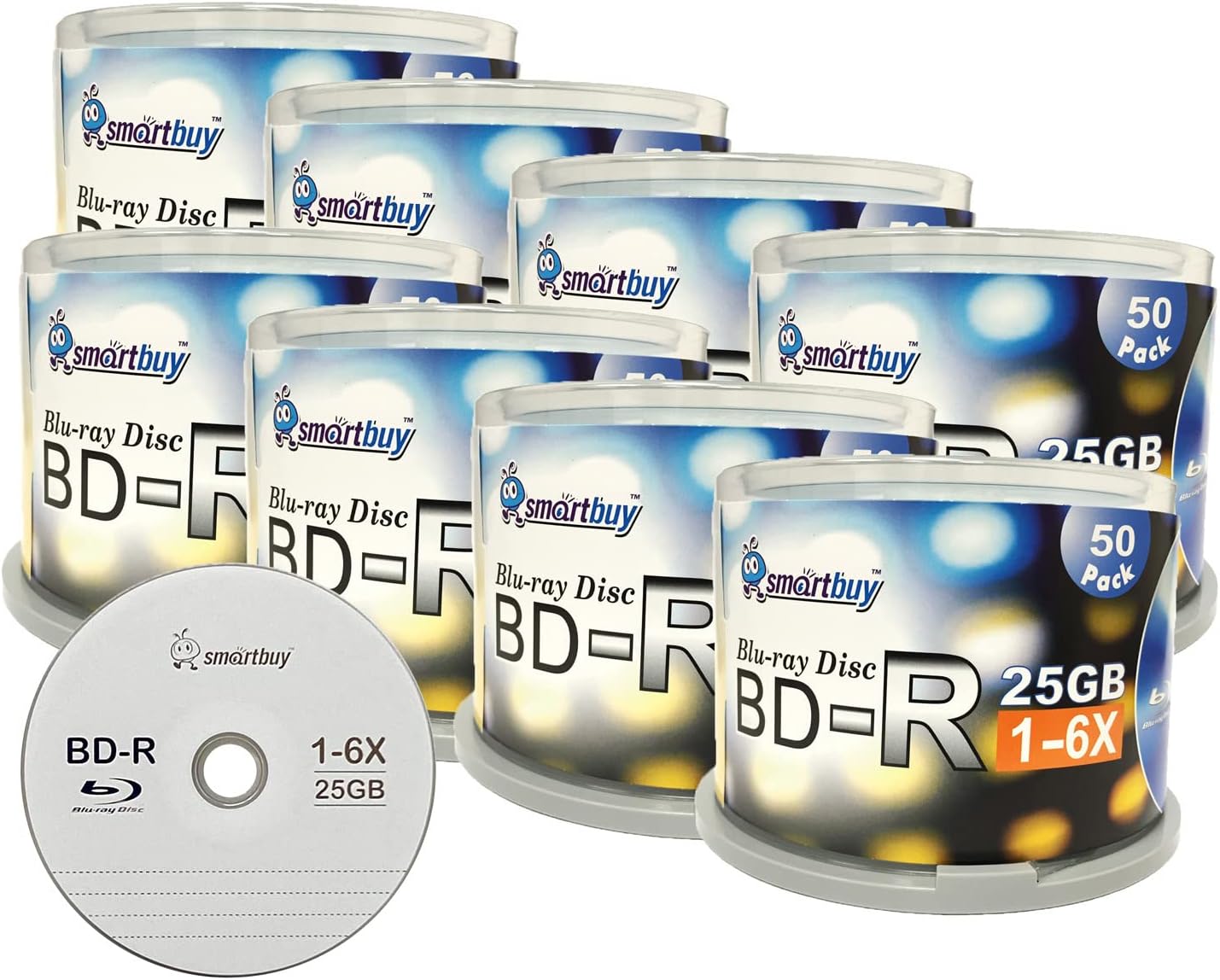 Smartbuy 25GB 6X BD-R Blu-ray Discs for High-Quality Storage