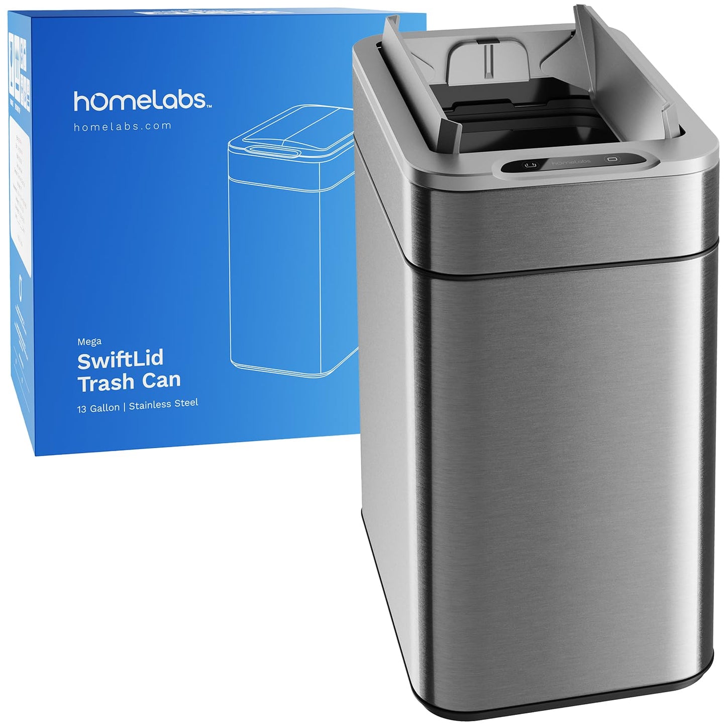 hOmeLabs 13 Gallon Kitchen Trash Can with Automatic Sensor Lid