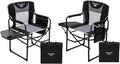 Oversized Camping Directors Chair 2 Pack - Comfortable Foldable Camp