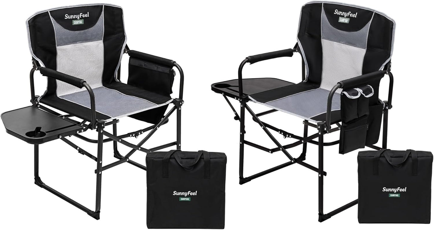 SUNNYFEEL Oversized Camping Directors Chair 2 Pack for Comfort