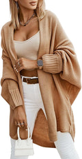 Miladusa Oversized Cardigans for Women - Cozy Open Front Fall Staple