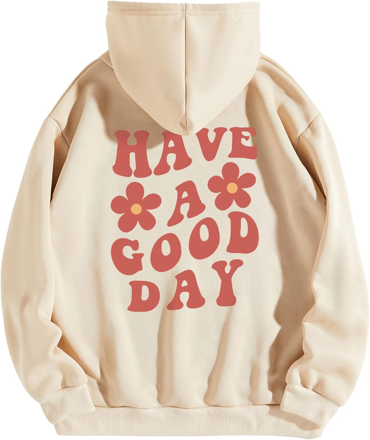 Floerns Women's Letter Graphic Print Long Sleeve Hoodie Sweatshirt