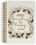 Christmas Spiral Notebook Journal - Compact 5.5x8.3 in Gift