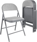 COSCO SmartFold Fabric Folding Chair 4-Pack - Compact Storage
