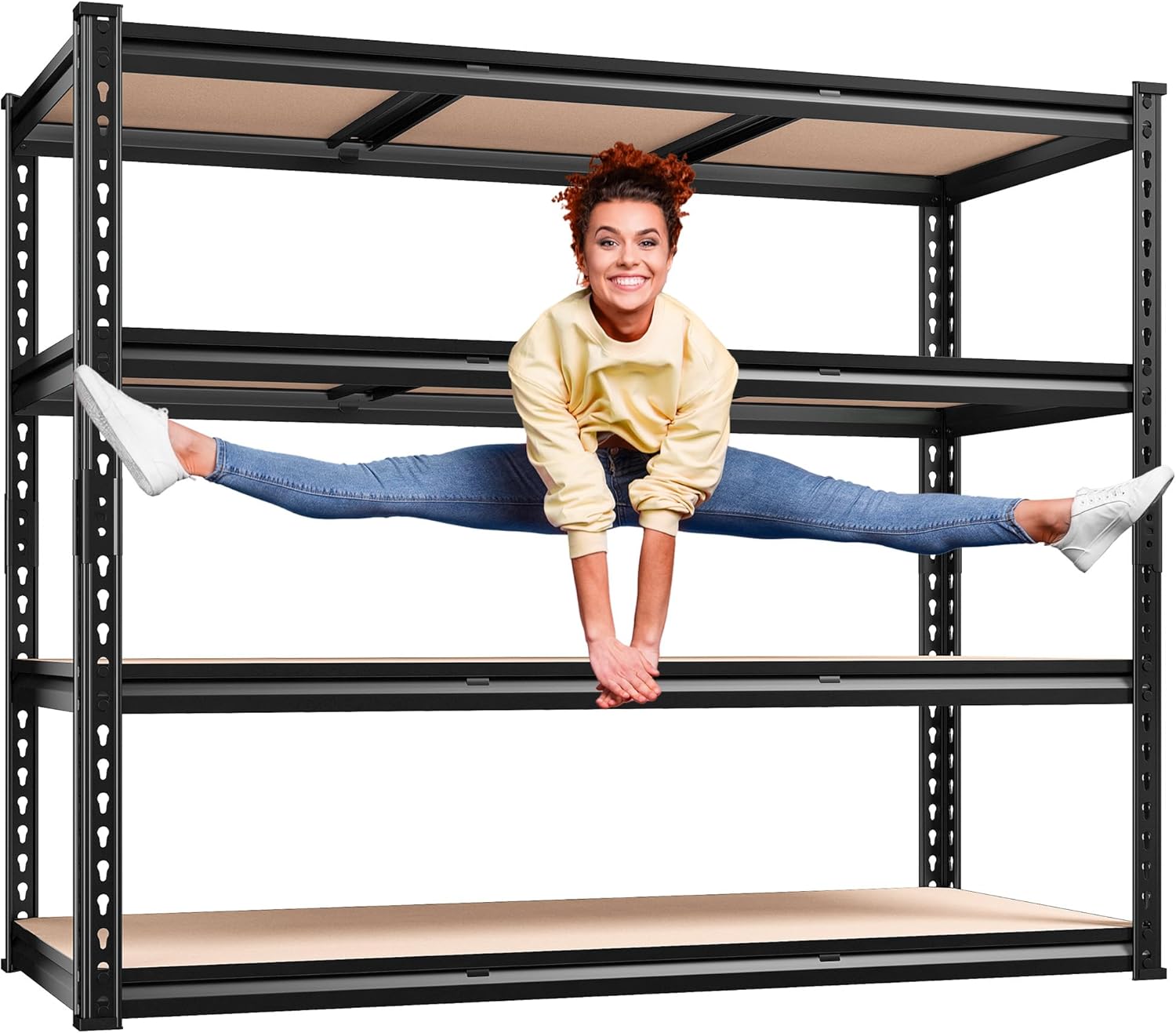 Heavy Duty Garage Shelving 2000LBS Capacity Adjustable Unit