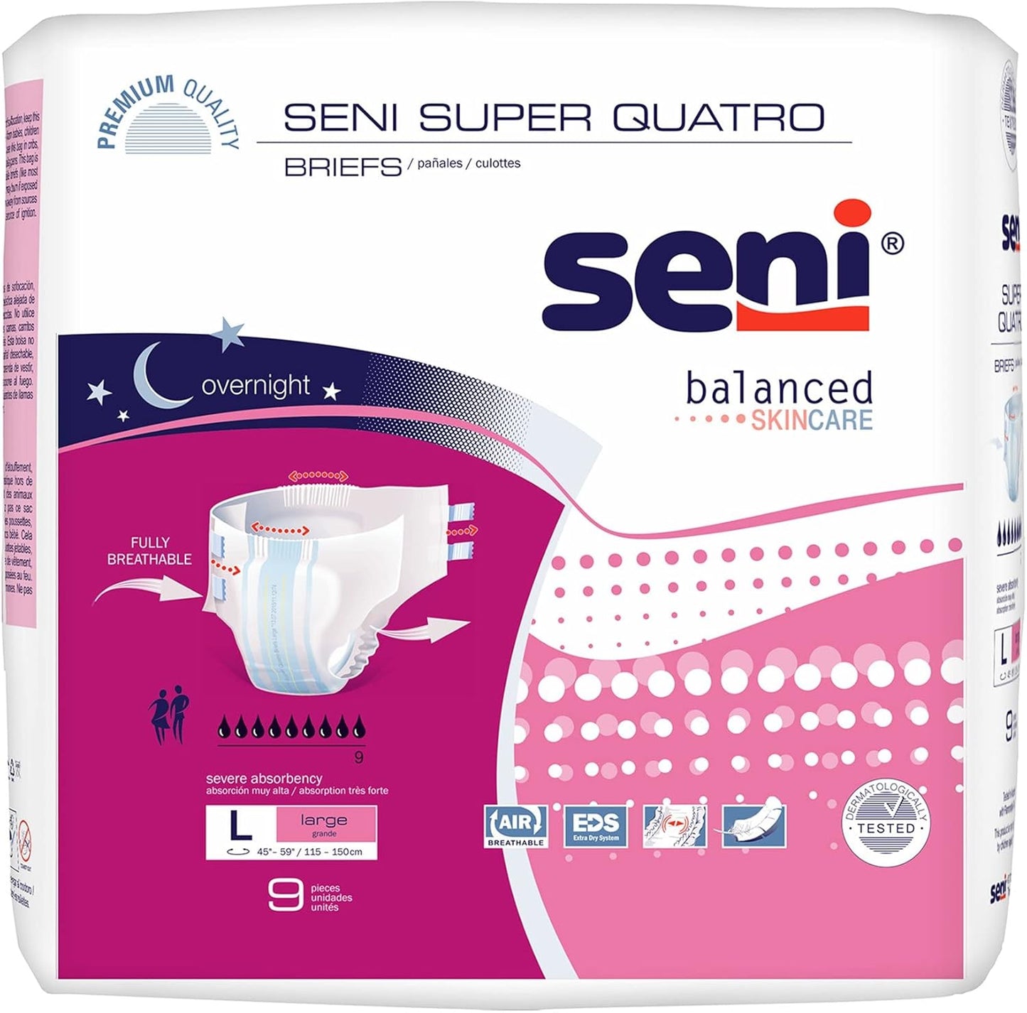 Seni Super Quatro Adult Incontinence Briefs for Maximum Comfort
