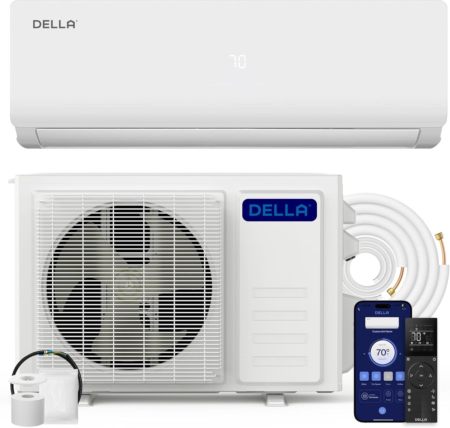 DELLA Vario Series 18000 BTU Mini Split AC with Wifi Control