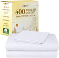 California Design Den Twin Sheets Set - 400 TC Cotton Sateen