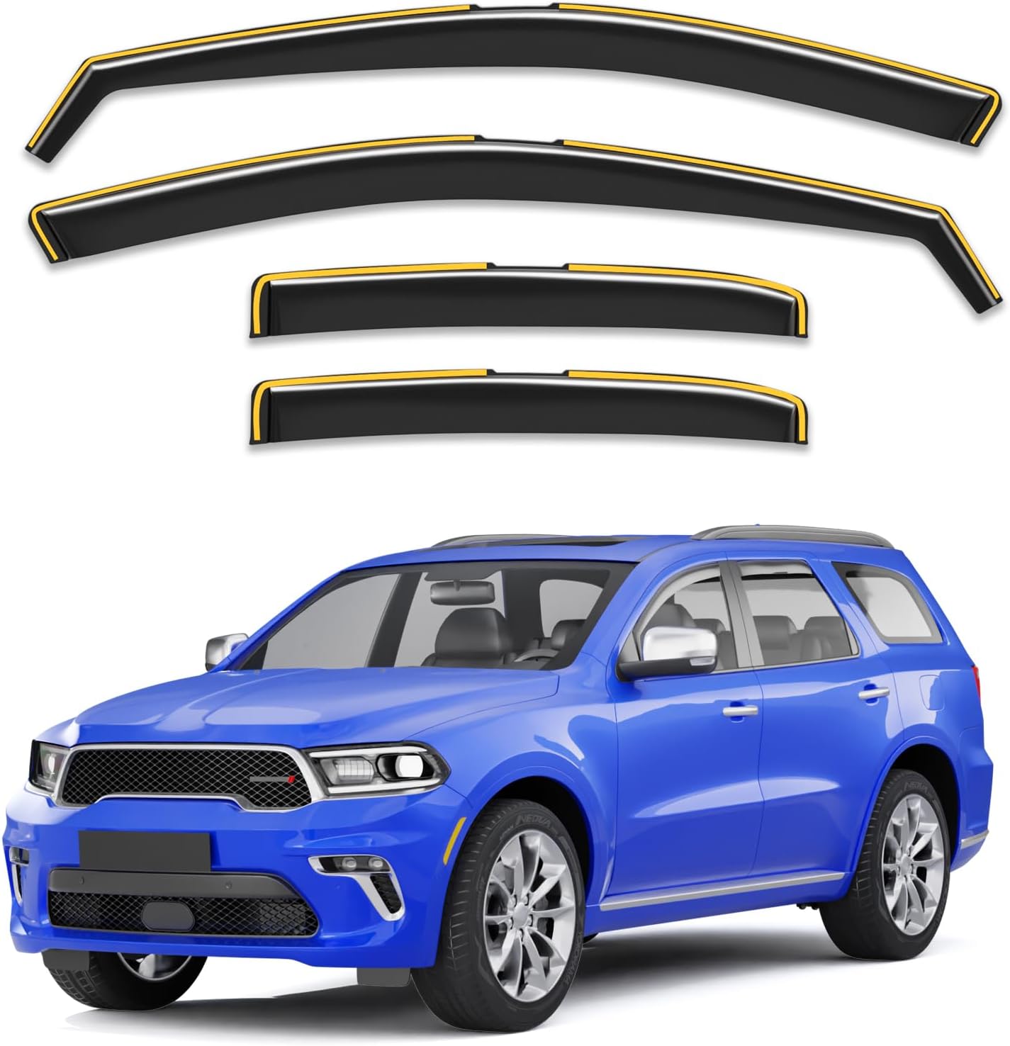 In-Channel Window Rain Guards for Dodge Durango 2011-2026