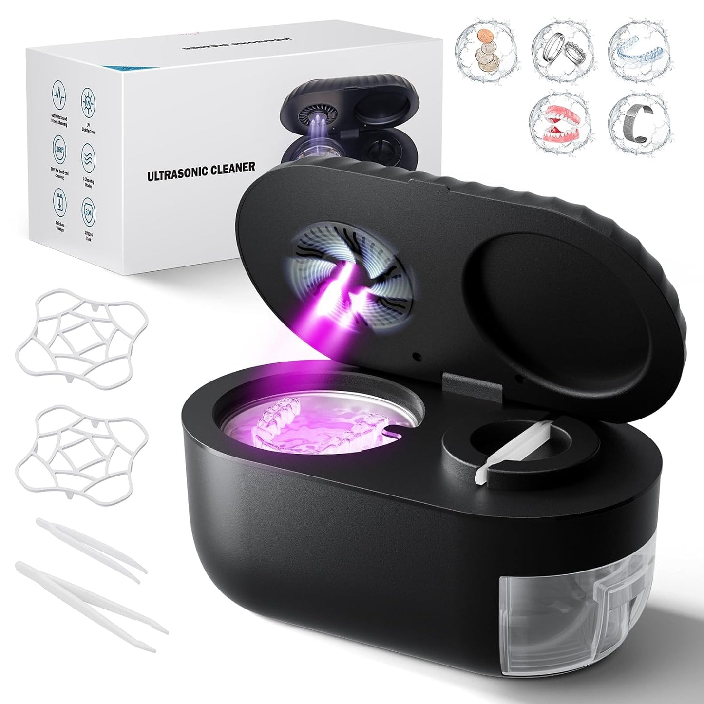 Ultrasonic Retainer Cleaner with Advanced Functions for Dental Care
