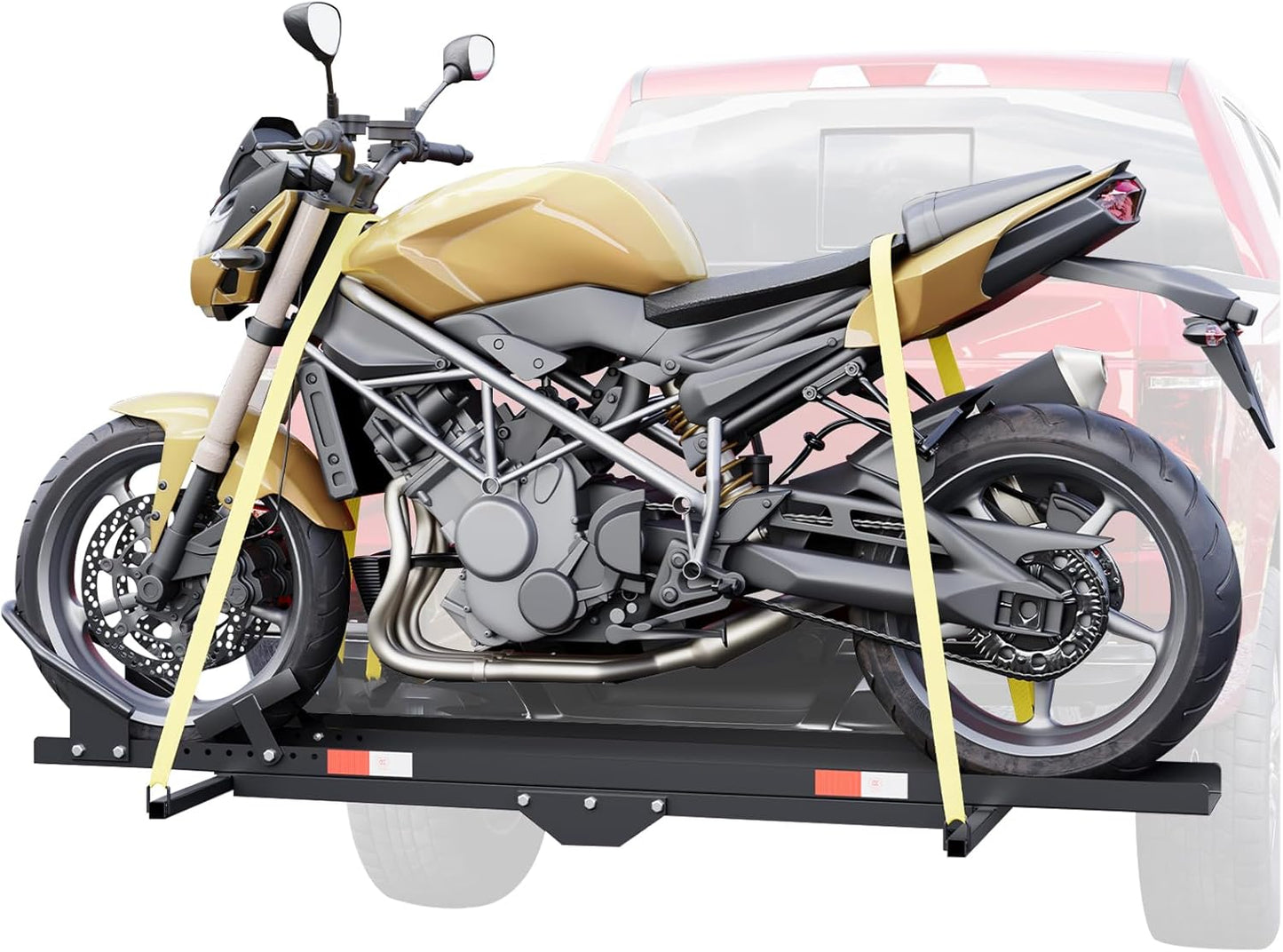 ECOTRIC 600LBS Motorcycle Carrier Rack with Loading Ramp