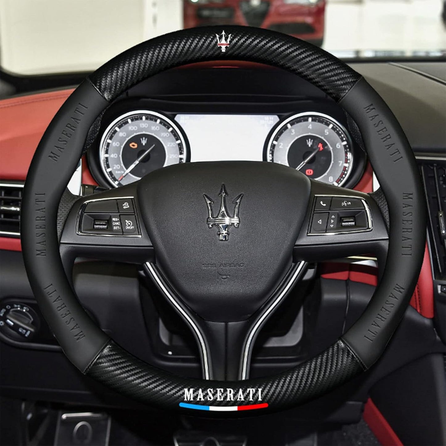 New Fit Maserati Leather Steering Wheel Cover for Comfort