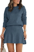 Stylish Women's 2 Piece Sweater Set with Trendy Skirt Ensemble
