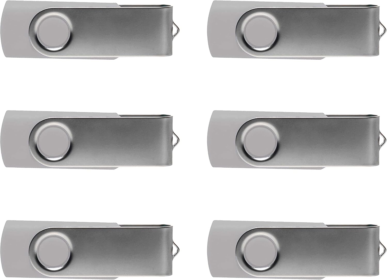 6 Swivel USB Flash Drives Pack, 8GB - Compact and Reliable