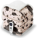 Cow Print Heated Blanket with 10 Heat Levels for Ultimate Comfort
