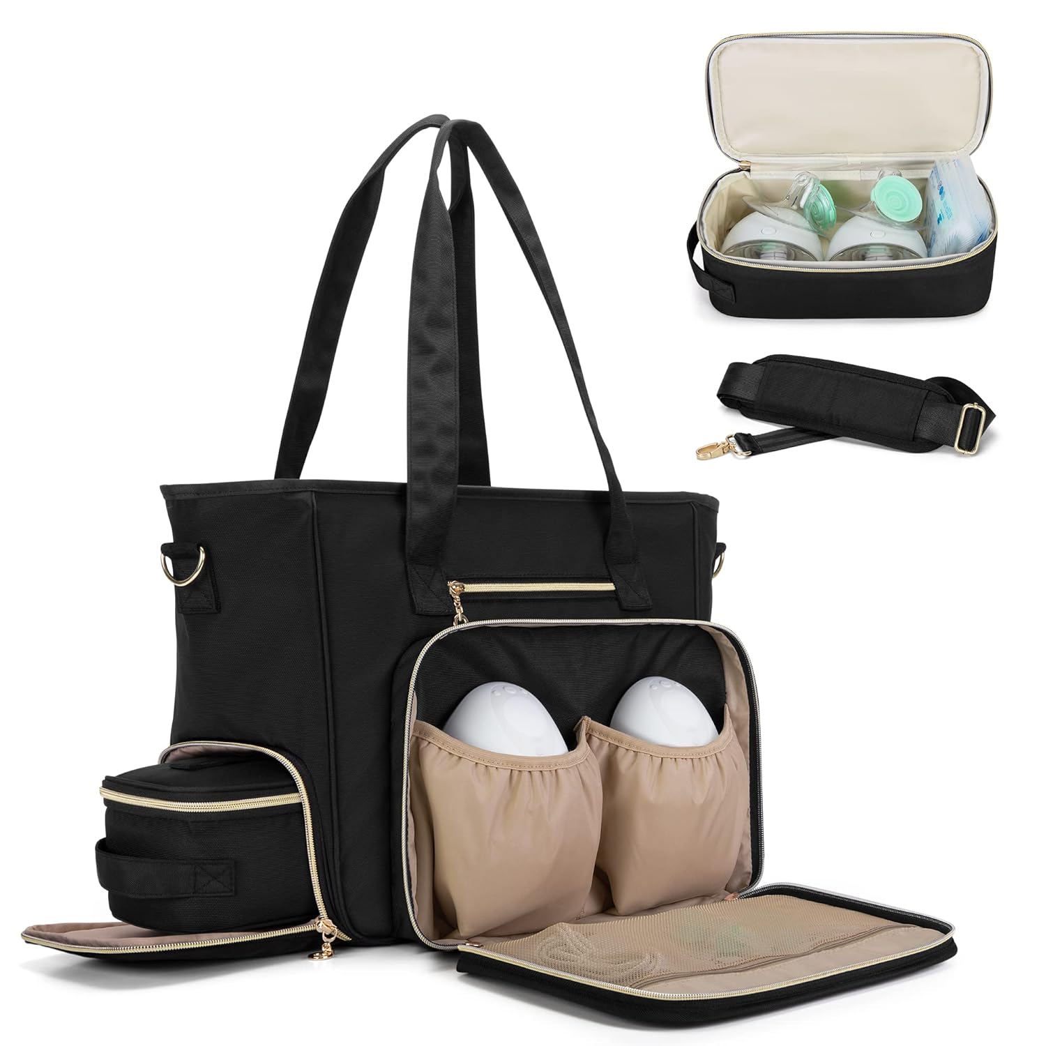 BAFASO Wearable Breast Pump Bag with Cooler for Working Moms