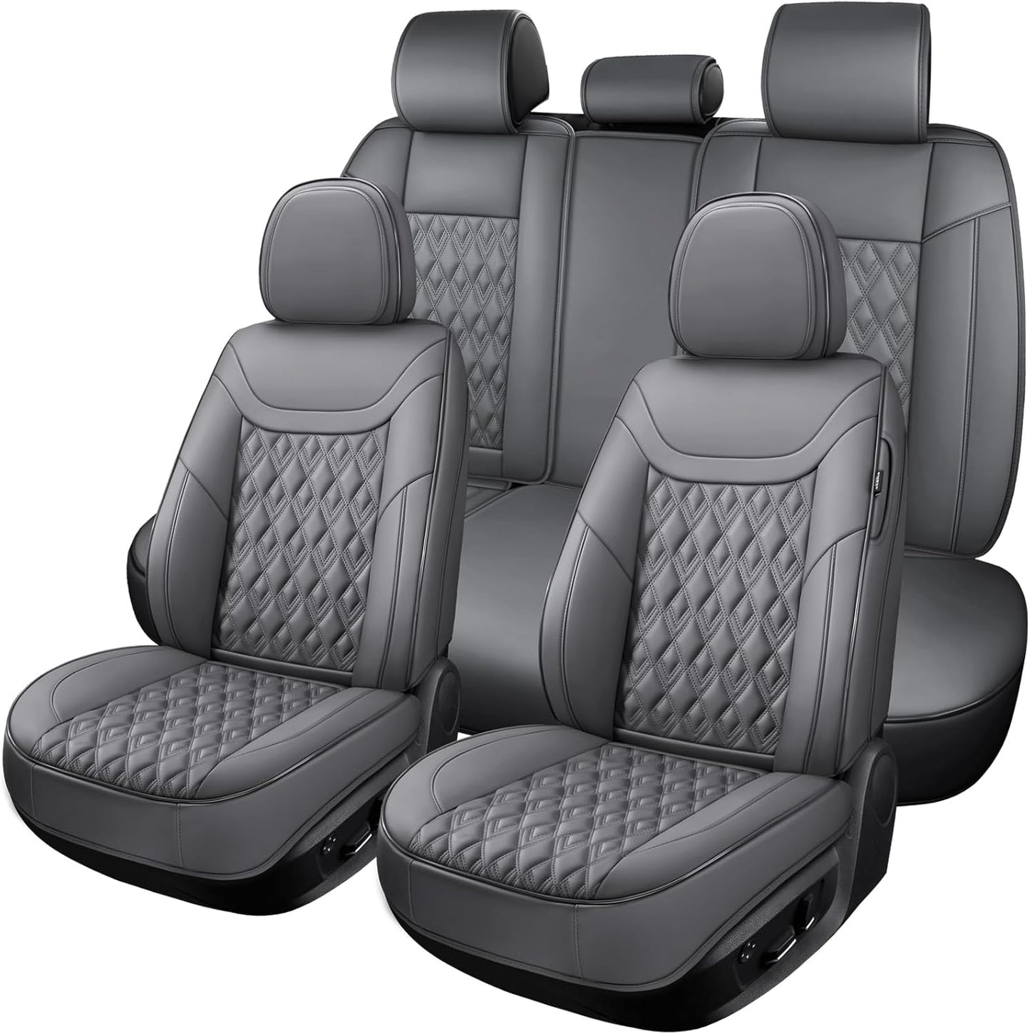 Car Seat Covers Full Set, Waterproof Leather Protector for Cars