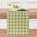 Solino Home Linen Table Runner 14 x 48 in - Dark Citron Check