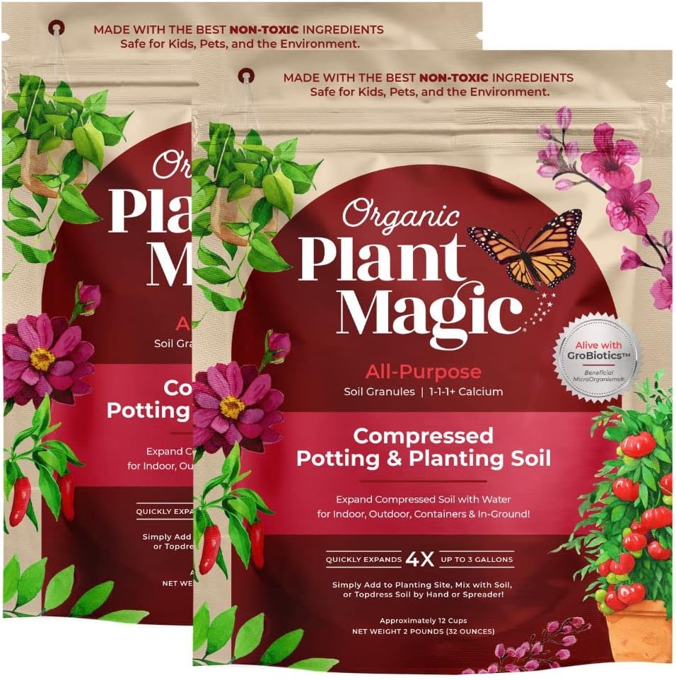 Compressed Organic Potting Soil for Vibrant Plants - 100% Organic