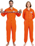 Orange Prisoner Jumpsuit Costume Men and Women - Classic Jail Outfit