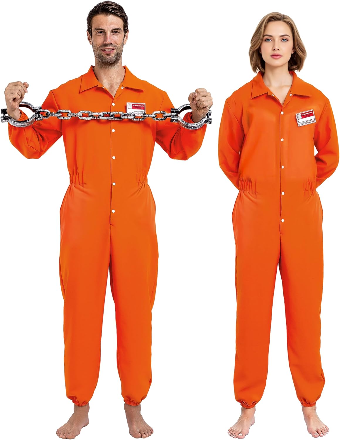 Spooktacular Creations Orange Prisoner Jumpsuit Costume for Adults