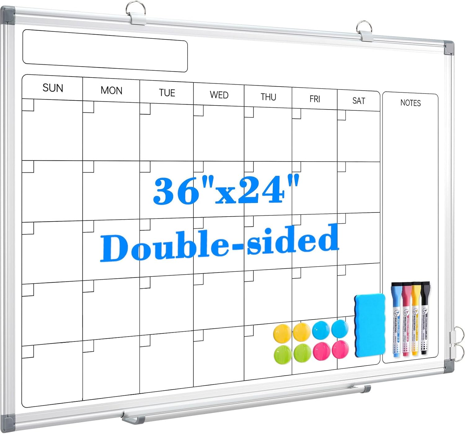 Monthly Calendar Dry Erase Whiteboard for Home and Office Use