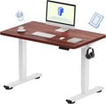 FLEXISPOT EN1 Electric Standing Desk 42x24 Walnut - Smooth Height