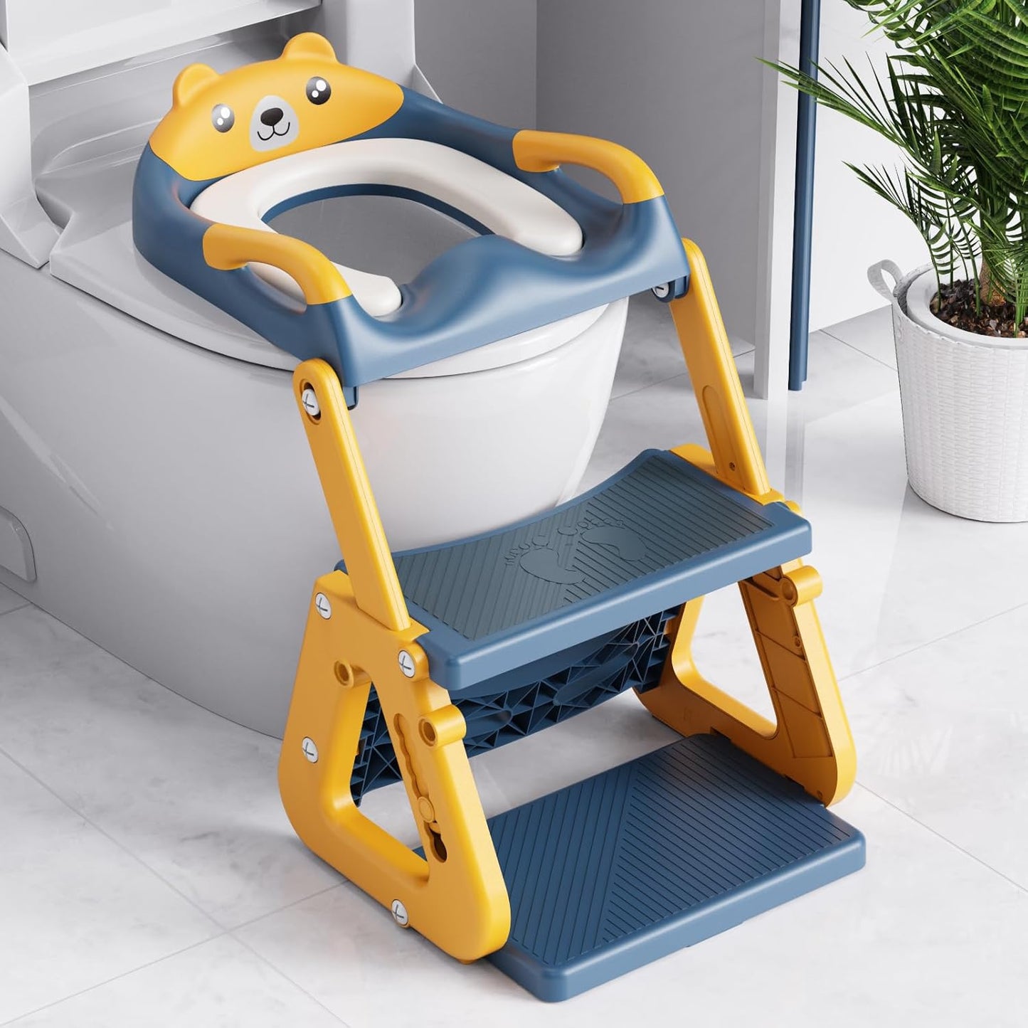 Orzbow 2-IN-1 Potty Training Seat with Adjustable Step Stool