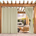 BONZER Wide Outdoor Curtains for Patio Waterproof Privacy Tab Top