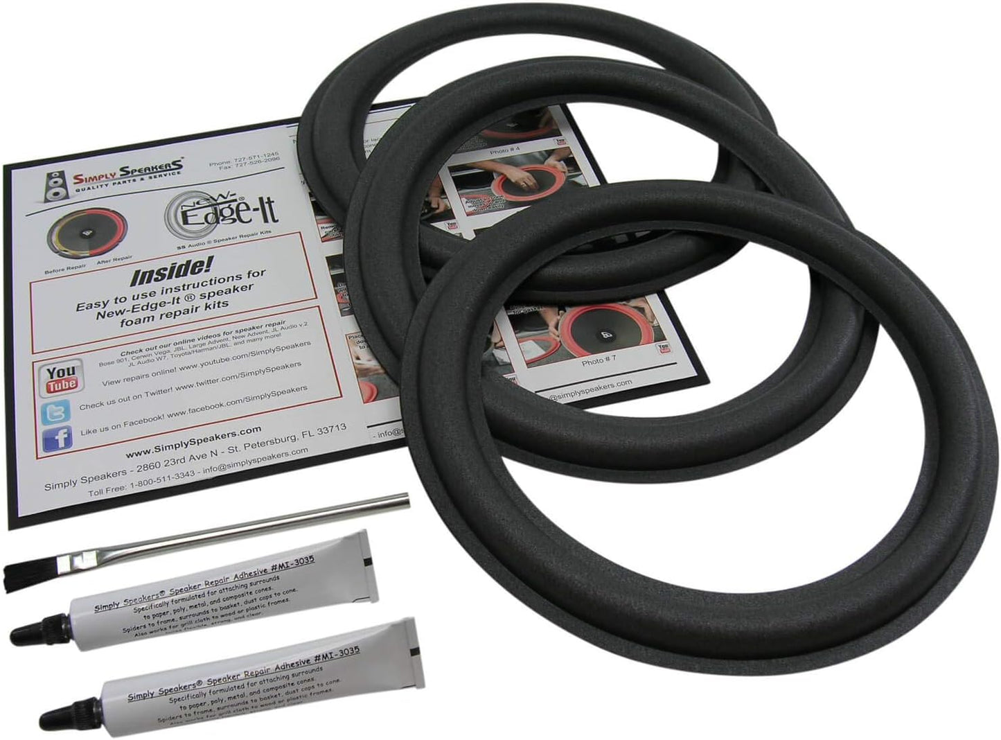 JL Audio 10 Inch Triple Foam Speaker Repair Kit for Quality Sound