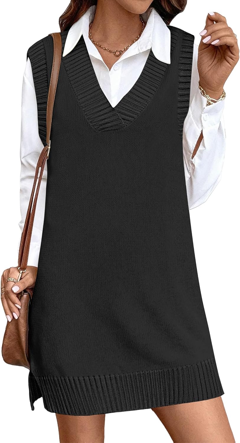 Zeagoo Womens Tank Sweater Dress for Stylish Fall Fashion