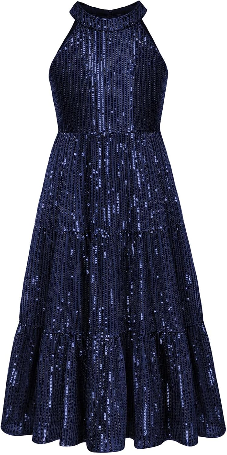 Elegant Girls Sequin Dress for Parties and Special Occasions