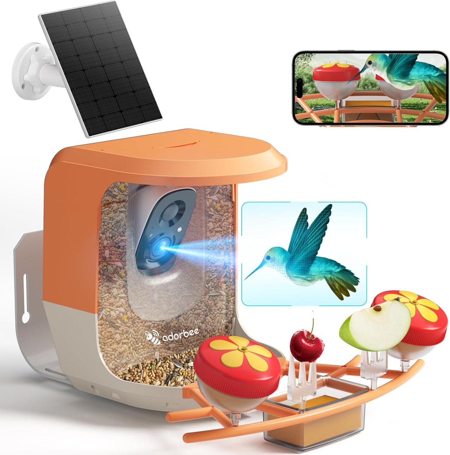 Solar Powered Bird Watcher with AI Capture - Ideal Gift for Bird Lovers